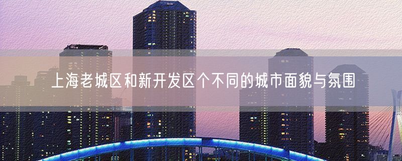 <strong>上海老城区和新开发区个不同的城市面貌与氛围</strong>